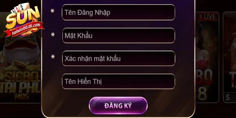 Đăng Ký Tài Khoản Sunwin - Trải Nghiệm Giải Trí Đỉnh Cao 5 Sunwin Tương tự như trên PC, anh em sẽ điền các thông tin cần thiết vào các ô trống