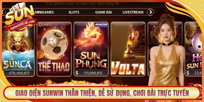 Sunwin - Link Tải Sunwin Mới Nhất, Không Bị Chặn Cho iOS/APK 3 Sunwin Giao diện Sunwin thân thiện, dễ sử dụng, chơi bài trực tuyến